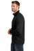 TravisMathew TM1MZ339 Mens Coveside Wrinkle Resistant 1/4 Zip Sweatshirt Black Model Side