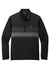 TravisMathew TM1MZ340 Mens Balboa Chest Stripe 1/4 Zip Sweatshirt w/ Pocket Black Flat Front