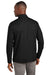 TravisMathew TM1MZ340 Mens Balboa Chest Stripe 1/4 Zip Sweatshirt w/ Pocket Black Model Back