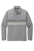 TravisMathew TM1MZ340 Mens Balboa Chest Stripe 1/4 Zip Sweatshirt w/ Pocket Heather Dark Grey Flat Front