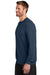 TravisMathew TM1MZ342 Mens Long Weekend Crewneck Sweatshirt Heather Night Blue Model Side