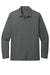 TravisMathew TM1MZ343 Mens Oceanside Moisture Wicking Long Sleeve Polo Shirt Heather Black Flat Front