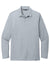 TravisMathew TM1MZ343 Mens Oceanside Moisture Wicking Long Sleeve Polo Shirt Heather Quiet Shade Grey Flat Front