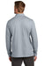 TravisMathew TM1MZ343 Mens Oceanside Moisture Wicking Long Sleeve Polo Shirt Heather Quiet Shade Grey Model Back