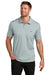 TravisMathew TM1MZ344 Mens Sunsetters Moisture Wicking Short Sleeve Polo Shirt w/ Pocket Heather Balsam Green Model Front