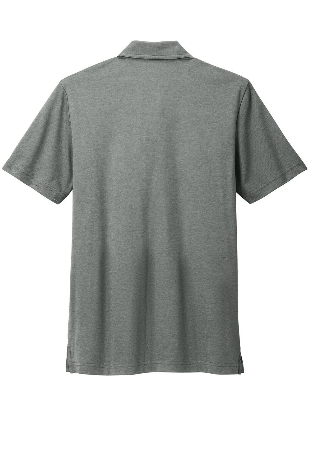 TravisMathew TM1MZ344 Mens Sunsetters Moisture Wicking Short Sleeve Polo Shirt w/ Pocket Heather Black Flat Back