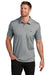 TravisMathew TM1MZ344 Mens Sunsetters Moisture Wicking Short Sleeve Polo Shirt w/ Pocket Heather Grey Model Front