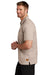 TravisMathew TM1MZ344 Mens Sunsetters Moisture Wicking Short Sleeve Polo Shirt w/ Pocket Heather Portabella Model Side