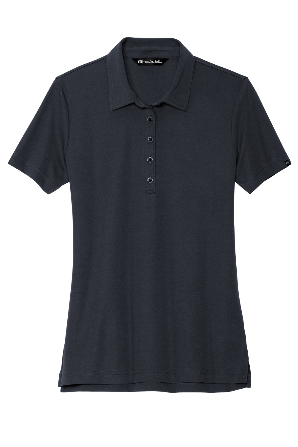 TravisMathew TM1WW001 Womens Oceanside Wrinkle Resistant Short Sleeve Polo Shirt Blue Nights Flat Front