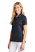 TravisMathew TM1WW001 Womens Oceanside Wrinkle Resistant Short Sleeve Polo Shirt Blue Nights Model 3Q