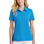 TravisMathew Womens Oceanside Wrinkle Resistant Short Sleeve Polo Shirt - Classic Blue
