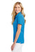TravisMathew TM1WW001 Womens Oceanside Wrinkle Resistant Short Sleeve Polo Shirt Classic Blue Model Side