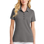 TravisMathew Womens Oceanside Wrinkle Resistant Short Sleeve Polo Shirt - Quiet Shade Grey