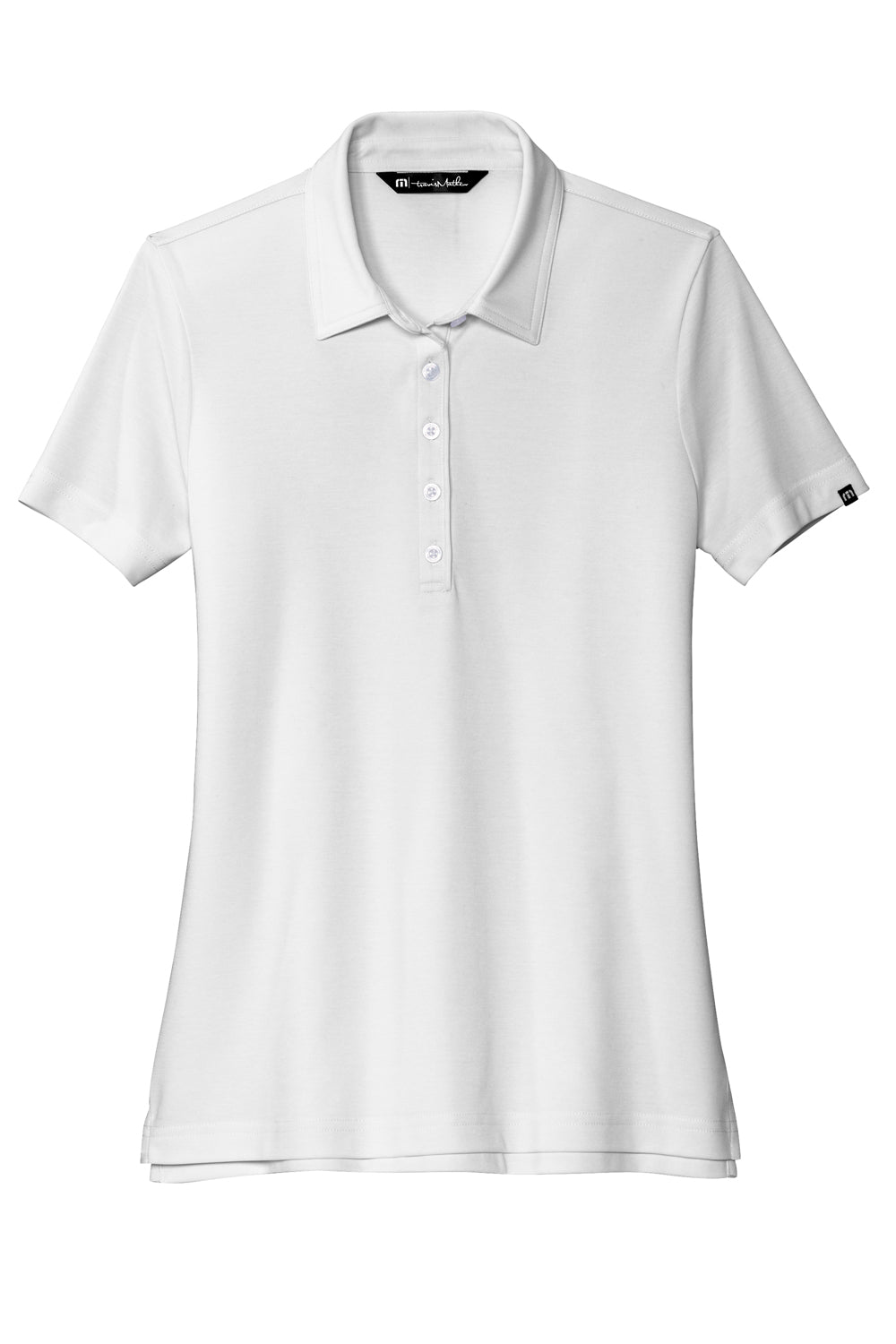 TravisMathew TM1WW001 Womens Oceanside Wrinkle Resistant Short Sleeve Polo Shirt White Flat Front