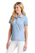TravisMathew TM1WW002 Womens Oceanside Moisture Wicking Short Sleeve Polo Shirt Heather Allure Blue Model 3Q