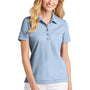 TravisMathew Womens Oceanside Moisture Wicking Short Sleeve Polo Shirt - Heather Allure Blue