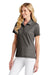 TravisMathew TM1WW002 Womens Oceanside Moisture Wicking Short Sleeve Polo Shirt Heather Black Model 3Q