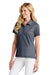 TravisMathew TM1WW002 Womens Oceanside Moisture Wicking Short Sleeve Polo Shirt Heather Blue Nights Model 3Q