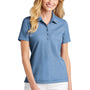 TravisMathew Womens Oceanside Moisture Wicking Short Sleeve Polo Shirt - Heather Classic Blue