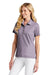 TravisMathew TM1WW002 Womens Oceanside Moisture Wicking Short Sleeve Polo Shirt Heather Sage Purple Model 3Q