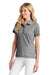 TravisMathew TM1WW002 Womens Oceanside Moisture Wicking Short Sleeve Polo Shirt Heather Quiet Shade Grey Model 3Q