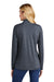 TravisMathew TM1WW003 Womens Crestview 1/4 Zip Sweatshirt Heather Vintage Indigo Blue Model Back