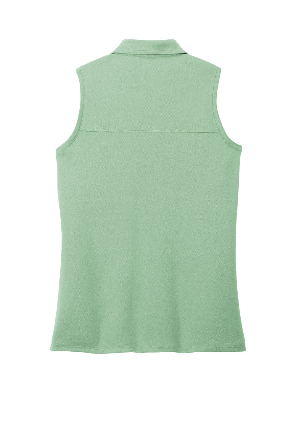 TravisMathew TM1WX001 Womens Coto Performance Wrinkle Resistant Sleeveless Polo Shirt Heather Beryl Green Flat Back