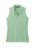 TravisMathew TM1WX001 Womens Coto Performance Wrinkle Resistant Sleeveless Polo Shirt Heather Beryl Green Flat Front