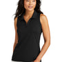 TravisMathew Womens Coto Performance Wrinkle Resistant Sleeveless Polo Shirt - Black