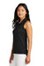 TravisMathew TM1WX001 Womens Coto Performance Wrinkle Resistant Sleeveless Polo Shirt Black Model Side