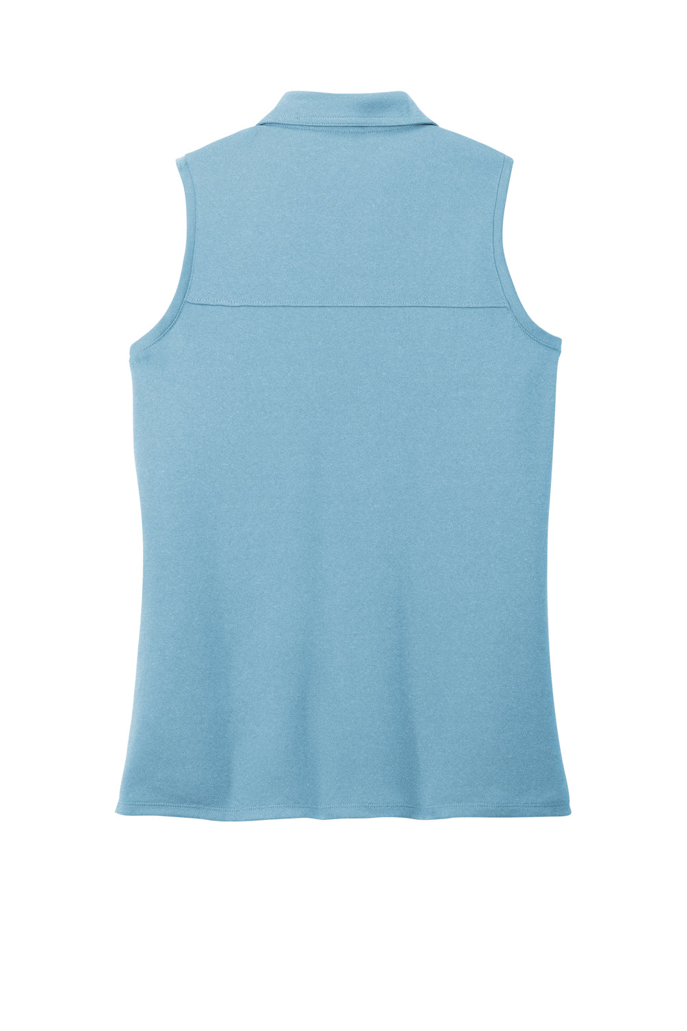 TravisMathew TM1WX001 Womens Coto Performance Wrinkle Resistant Sleeveless Polo Shirt Heather Brilliant Blue Flat Back