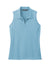 TravisMathew TM1WX001 Womens Coto Performance Wrinkle Resistant Sleeveless Polo Shirt Heather Brilliant Blue Flat Front