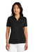 TravisMathew TM1WX002 Womens Coto Performance Wrinkle Resistant Short Sleeve Polo Shirt Black Model Front