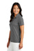TravisMathew TM1WX002 Womens Coto Performance Wrinkle Resistant Short Sleeve Polo Shirt Quiet Shade Grey/Black Model Side