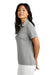 TravisMathew TM1WX002 Womens Coto Performance Wrinkle Resistant Short Sleeve Polo Shirt Heather Quiet Shade Grey Model Side