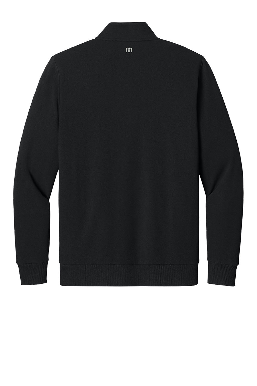 TravisMathew TMA41421 Mens Ocean Villa 1/4 Zip Sweatshirt Black Flat Back
