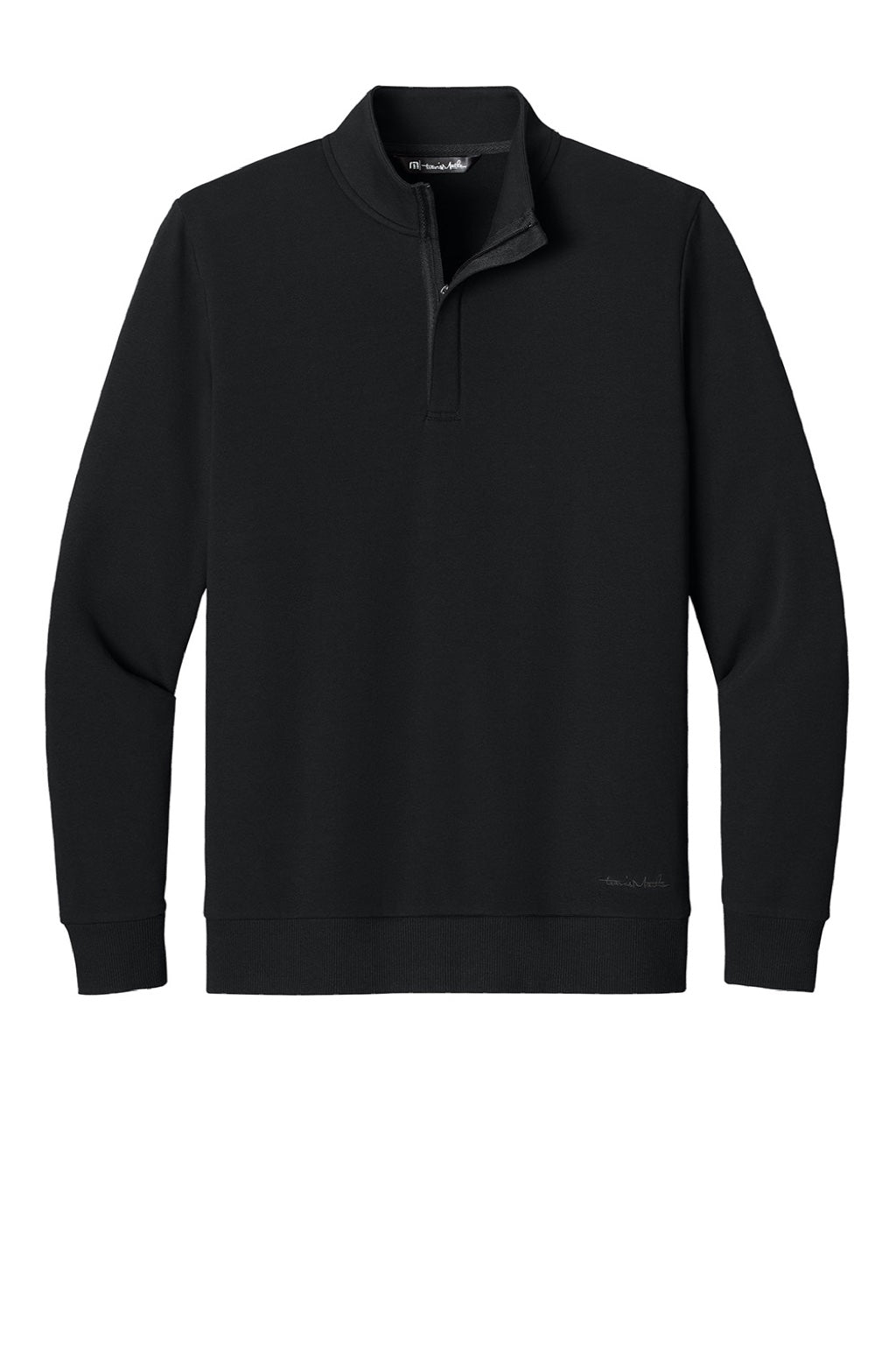 TravisMathew TMA41421 Mens Ocean Villa 1/4 Zip Sweatshirt Black Flat Front