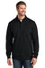 TravisMathew TMA41421 Mens Ocean Villa 1/4 Zip Sweatshirt Black Model Front