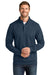 TravisMathew TMA41421 Mens Ocean Villa 1/4 Zip Sweatshirt Heather Blue Model Front