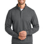 TravisMathew Mens Ocean Villa 1/4 Zip Sweatshirt - Heather Dark Grey - COMING SOON