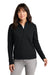 TravisMathew TMA41428 Womens Ocean Villa 1/4 Zip Sweatshirt Black Model Front