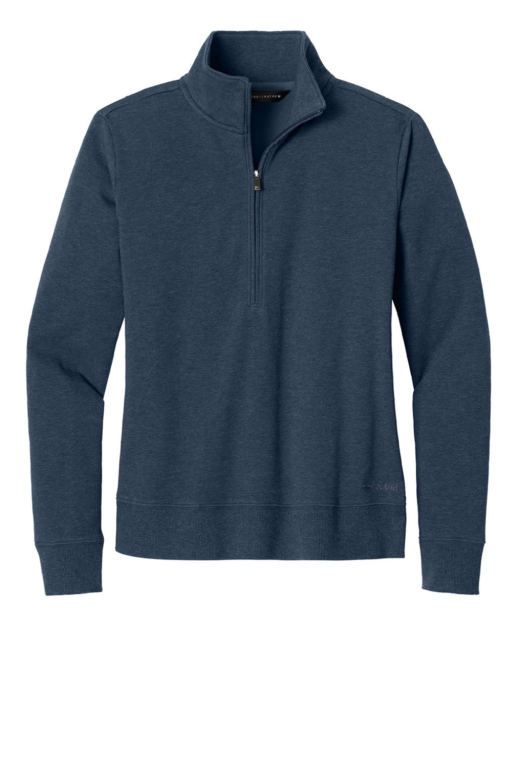 TravisMathew TMA41428 Womens Ocean Villa 1/4 Zip Sweatshirt Heather Blue Flat Front