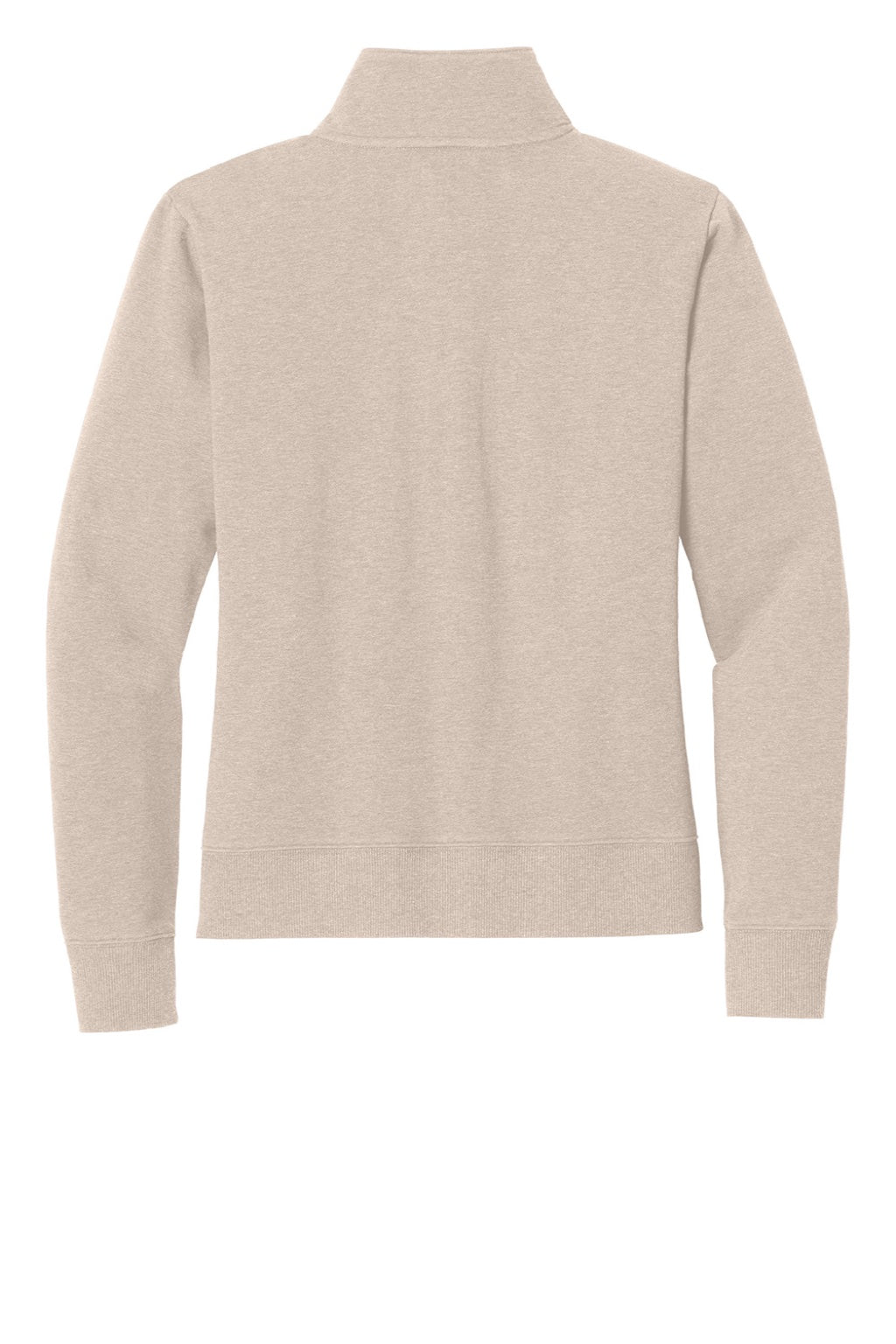 TravisMathew TMA41428 Womens Ocean Villa 1/4 Zip Sweatshirt Heather Natural Flat Back