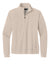 TravisMathew TMA41428 Womens Ocean Villa 1/4 Zip Sweatshirt Heather Natural Flat Front