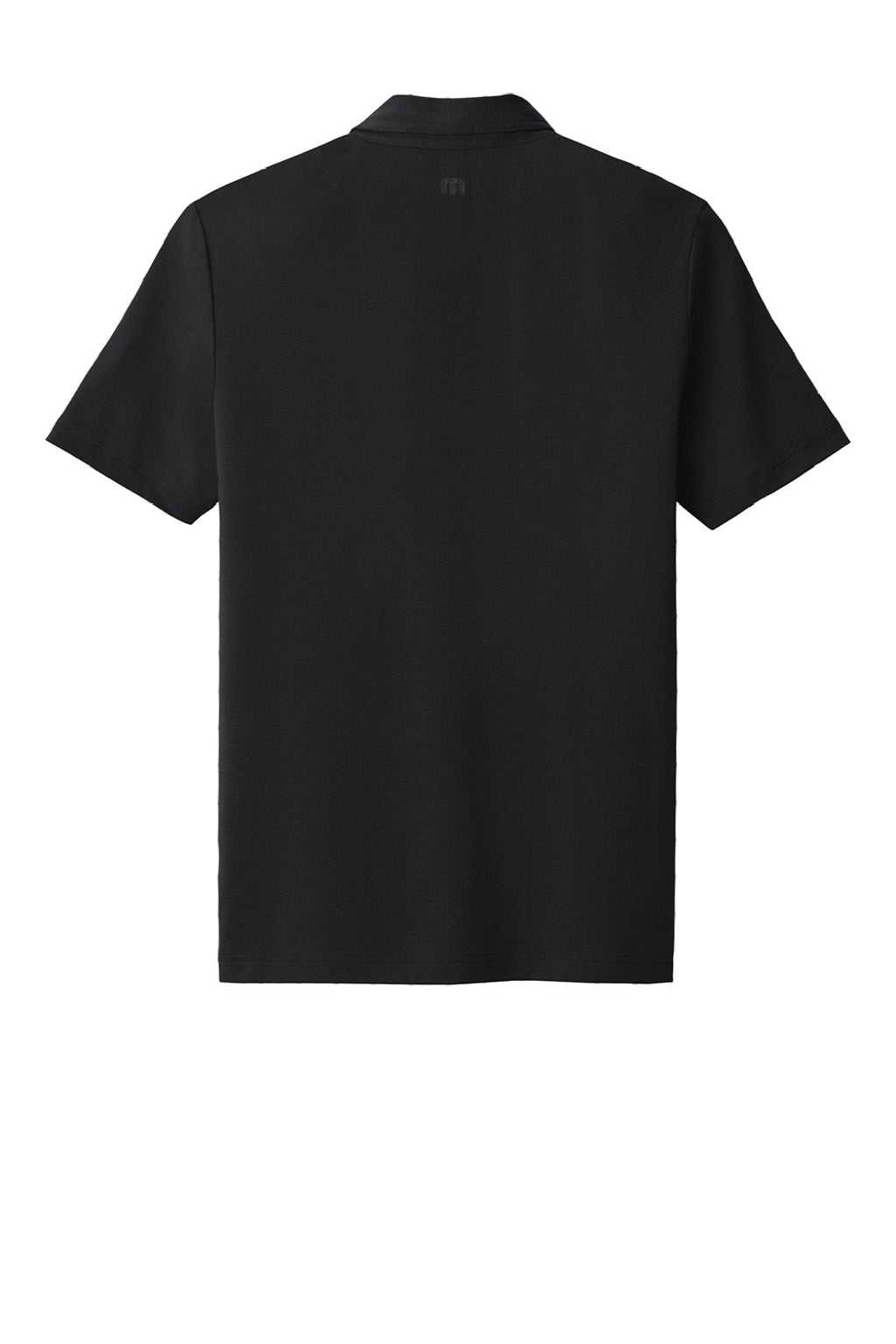TravisMathew TMA41461 Mens Glenview Wrinkle Resistant Short Sleeve Polo Shirt Black Flat Back