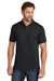 TravisMathew TMA41461 Mens Glenview Wrinkle Resistant Short Sleeve Polo Shirt Black Model Front