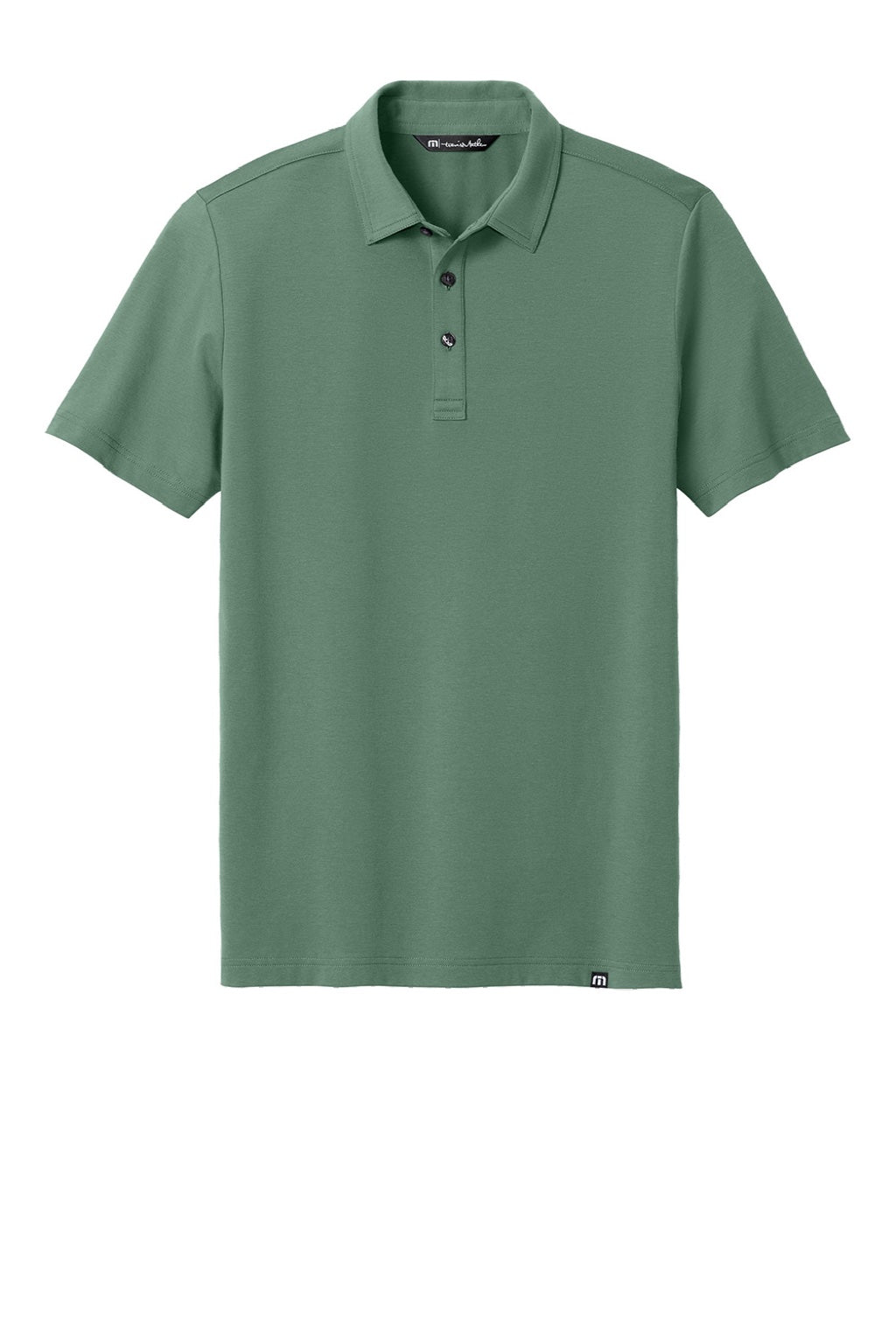 TravisMathew TMA41461 Mens Glenview Wrinkle Resistant Short Sleeve Polo Shirt Laurel Green Flat Front