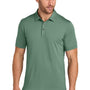 TravisMathew Mens Glenview Wrinkle Resistant Short Sleeve Polo Shirt - Laurel Green