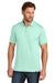 TravisMathew TMA41461 Mens Glenview Wrinkle Resistant Short Sleeve Polo Shirt Mint Green Model Front