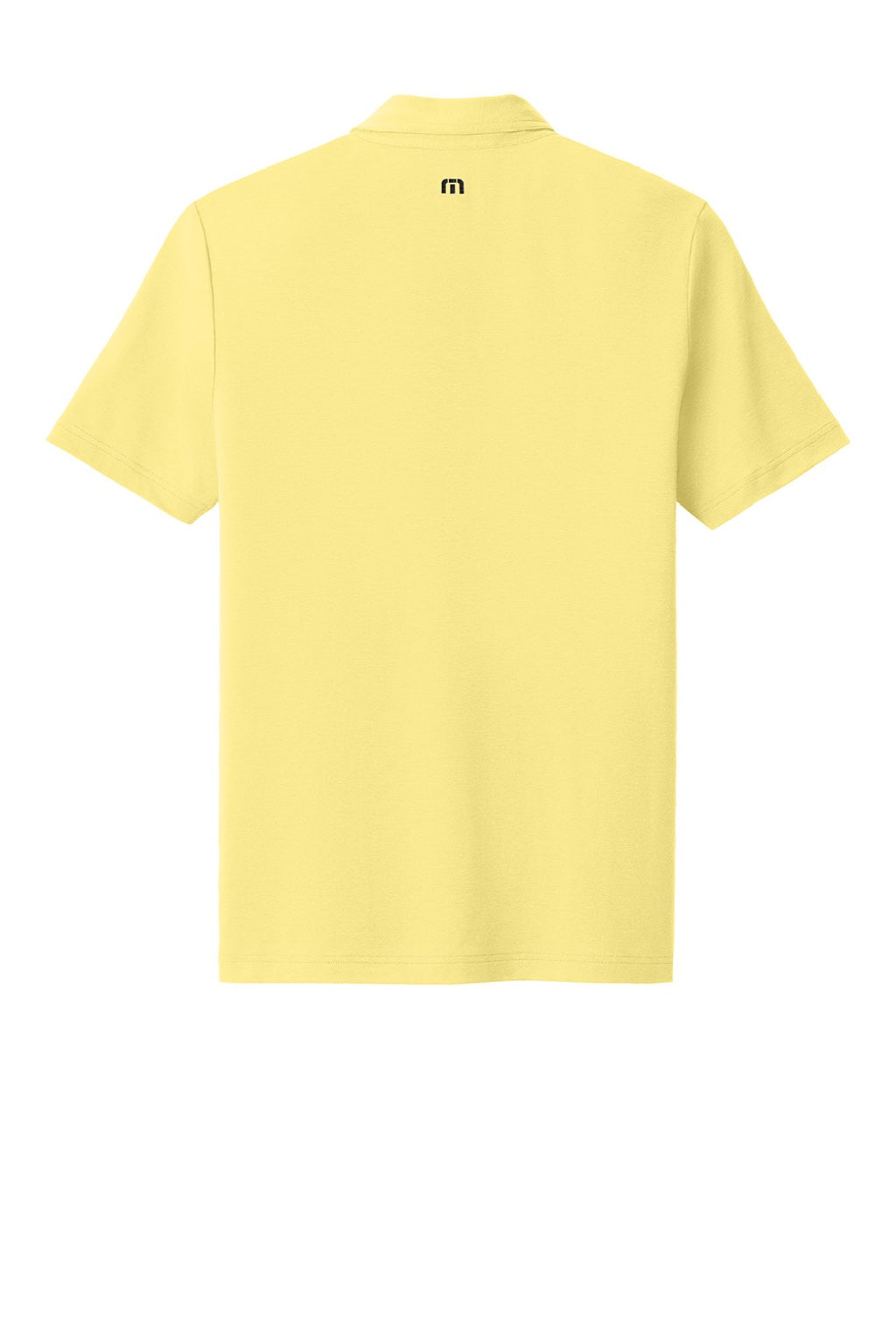 TravisMathew TMA41461 Mens Glenview Wrinkle Resistant Short Sleeve Polo Shirt Pale Yellow Flat Back